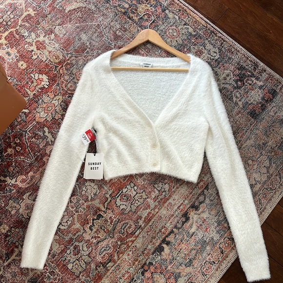 SOLD ✨Brand new with tags! Reese fuzzy cardigan - Picture 3 of 7